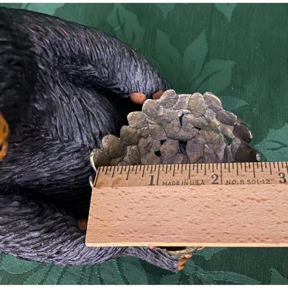 Department 56 Bear Resin Figurine with small metal bowl - Picture 7 of 8